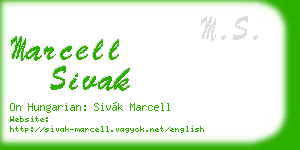 marcell sivak business card